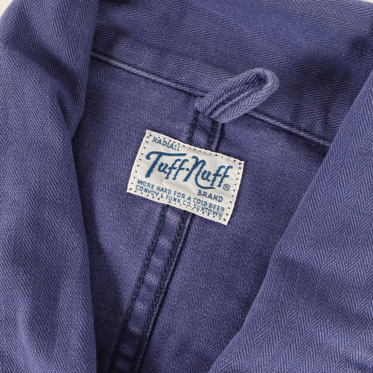 チェーン刺繍ロゴ ヘリンボーン カバーオール / フレンチジャケット(FRENCH JKT)