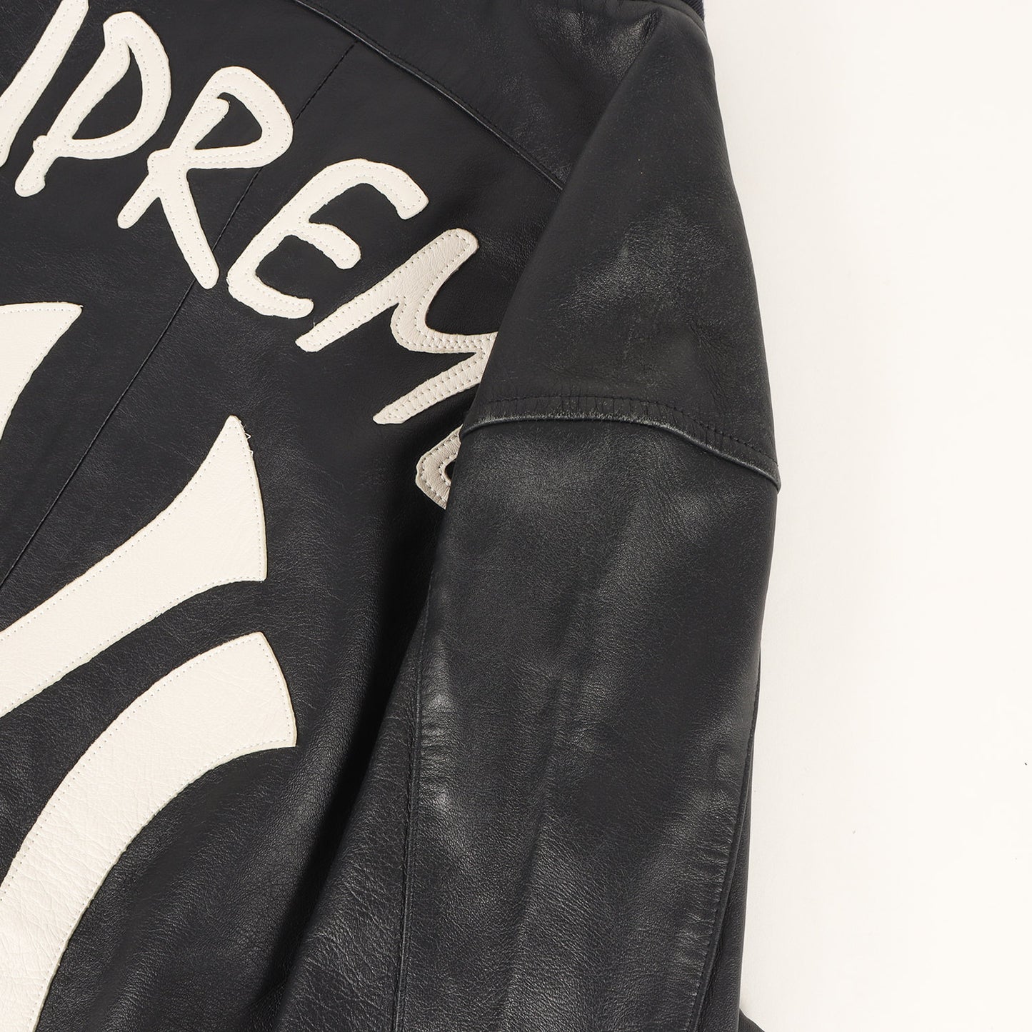 ×New York Yankees ×47 Brand ラムスキンレザー バーシティジャケット / スタジャン(Leather Varsity Jacket)