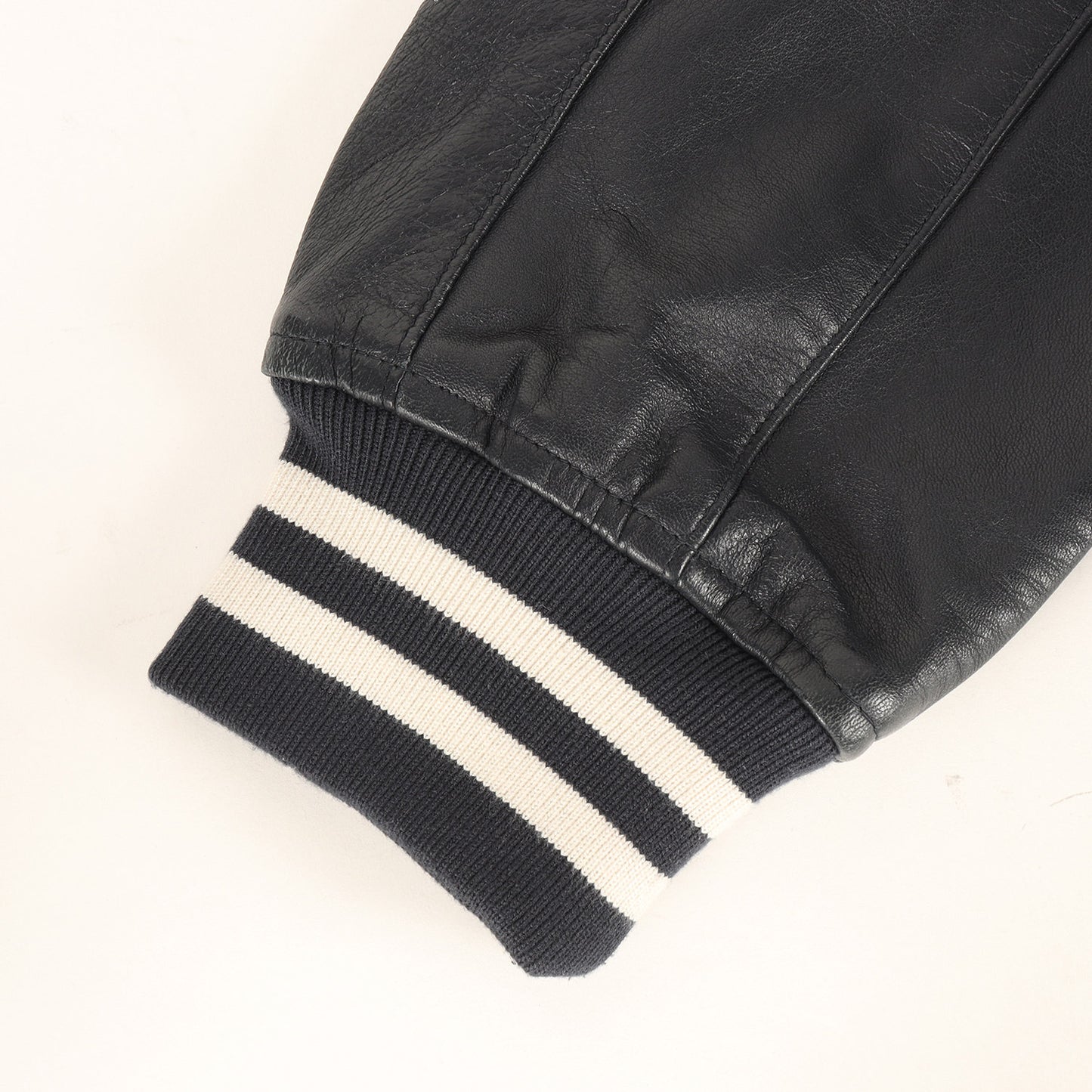 ×New York Yankees ×47 Brand ラムスキンレザー バーシティジャケット / スタジャン(Leather Varsity Jacket)