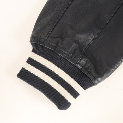×New York Yankees ×47 Brand ラムスキンレザー バーシティジャケット / スタジャン(Leather Varsity Jacket)