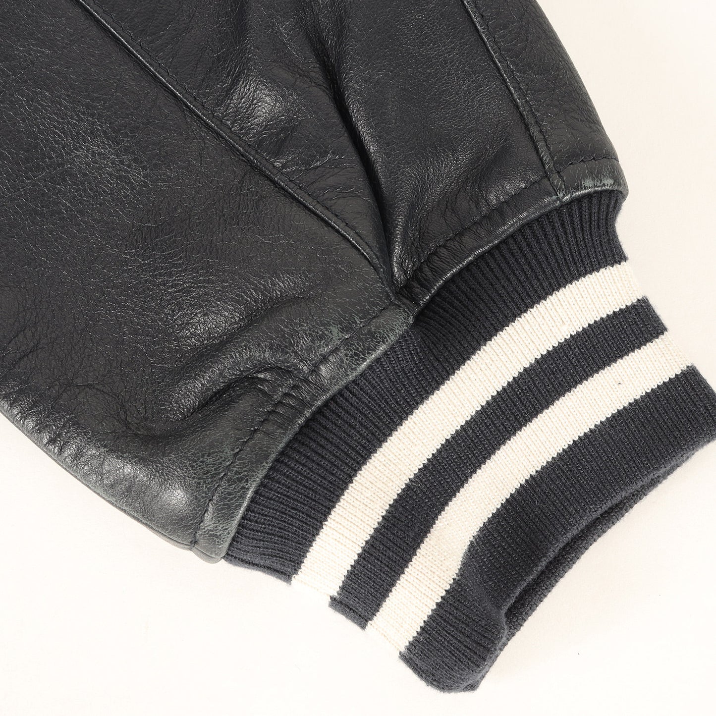 ×New York Yankees ×47 Brand ラムスキンレザー バーシティジャケット / スタジャン(Leather Varsity Jacket)