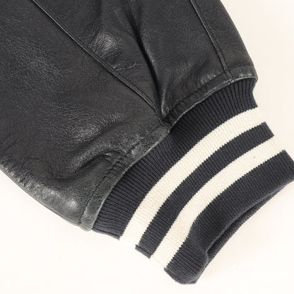×New York Yankees ×47 Brand ラムスキンレザー バーシティジャケット / スタジャン(Leather Varsity Jacket)