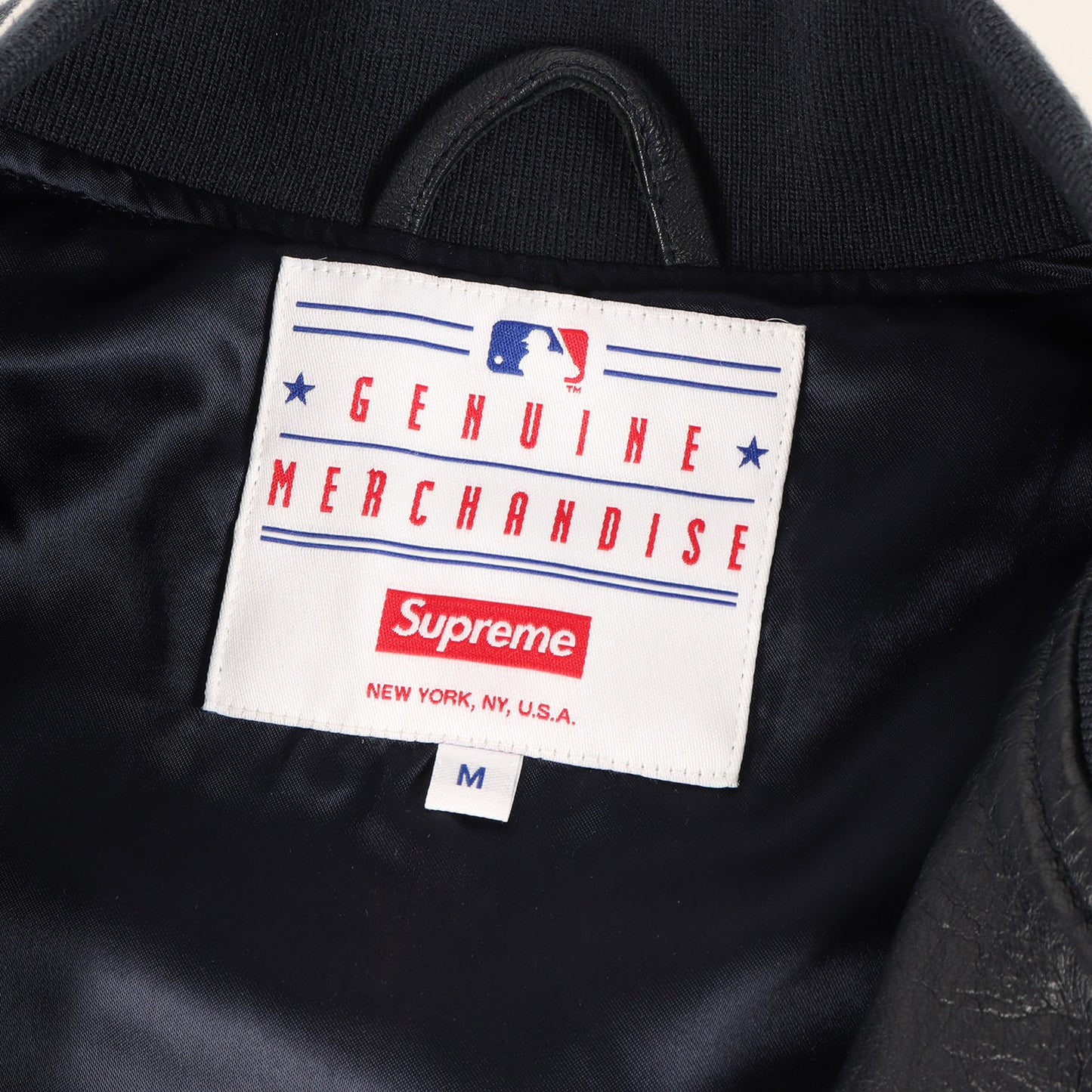 ×New York Yankees ×47 Brand ラムスキンレザー バーシティジャケット / スタジャン(Leather Varsity Jacket)