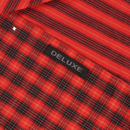 00s DELUXE チェック&ストライプ ミックス コットン シャツ(USA製)