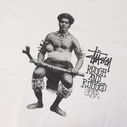 90s OLD STUSSY ROUGH AND RUGGED GEAR フォトプリント Tシャツ(USA製)