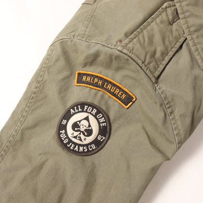 00s パッチ付き ヴィンテージ加工 ミリタリージャケット / POLO JEANS ポロジーンズ