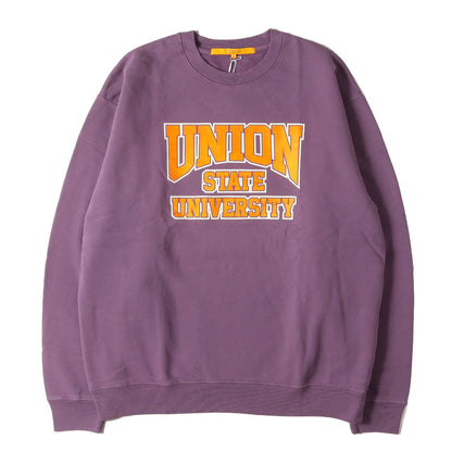 21SS カレッジロゴ クルーネック スウェット(UNION STATE CREW)