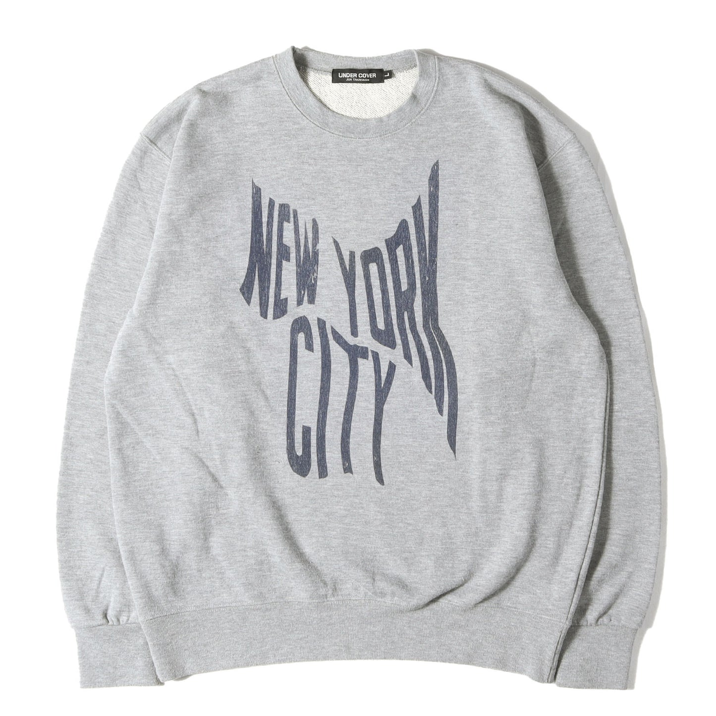 歪み NEW YORK CITYロゴ クルーネック スウェット