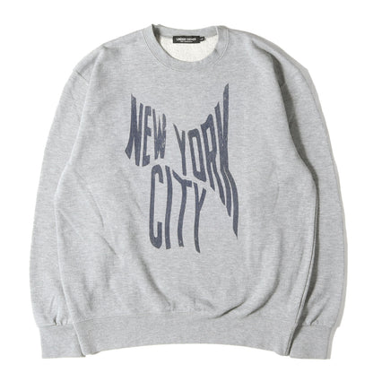 歪み NEW YORK CITYロゴ クルーネック スウェット
