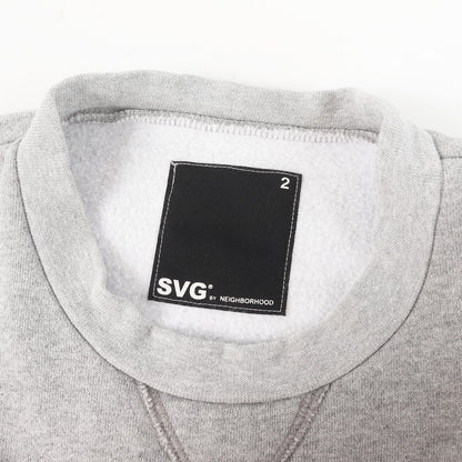 00s SVG フロッキープリント クルーネック スウェット