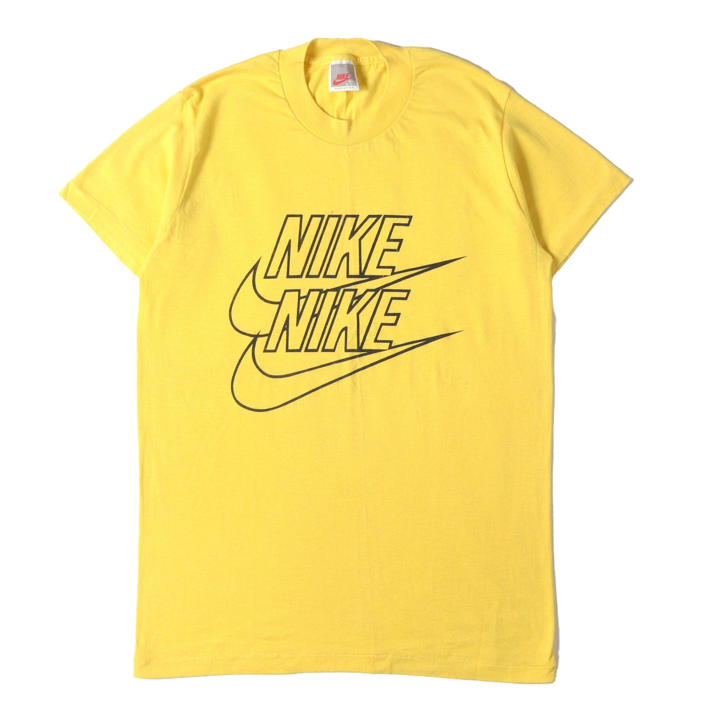 [希少 銀タグ] 90s 2連 スウッシュロゴ プリント Tシャツ USA製