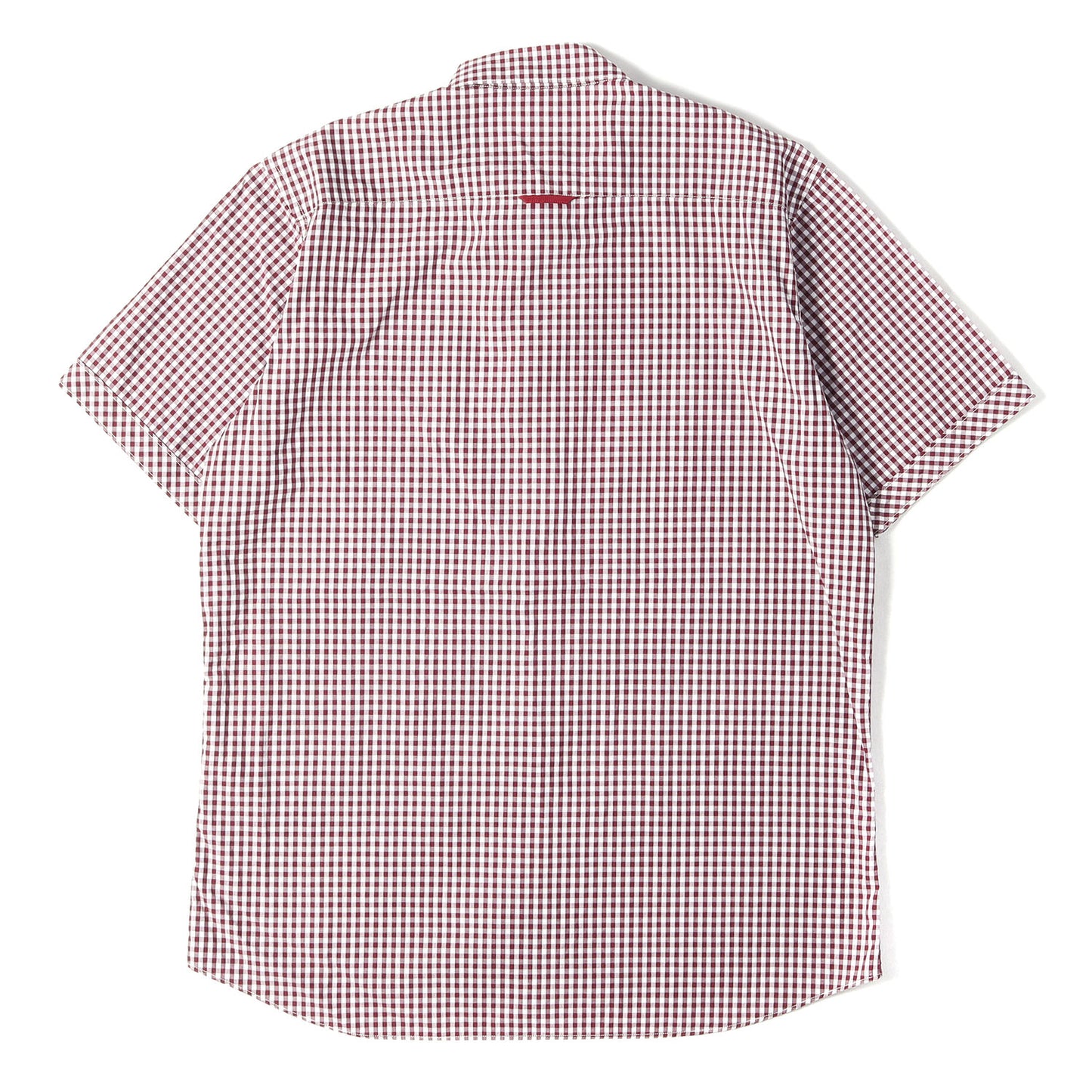 エンブレム刺繍 ギンガムチェック ボタンダウン 半袖シャツ(PLAIN S/S)