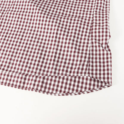 エンブレム刺繍 ギンガムチェック ボタンダウン 半袖シャツ(PLAIN S/S)