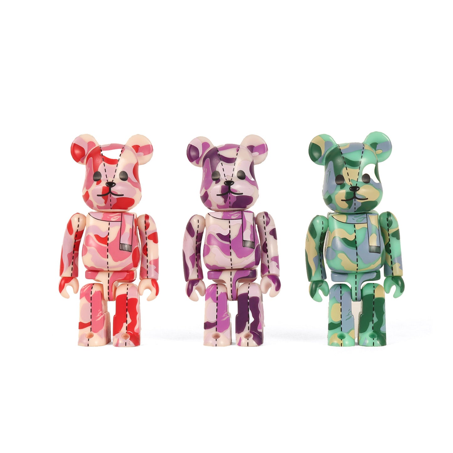 00s ×MEDICOM TOY BE@RBRICK 100% ABCカモ 猿迷彩 3体セット