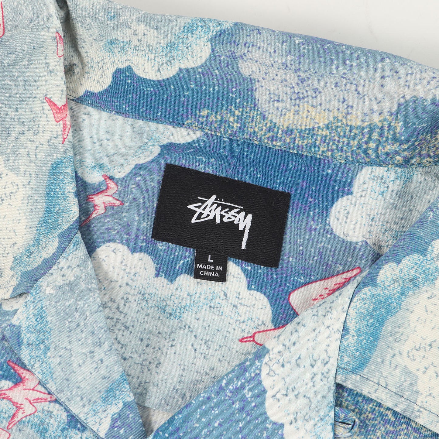 バード柄 レーヨン アロハシャツ(CLOUD AND BIRDS SHIRT)