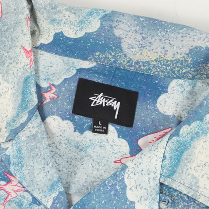 バード柄 レーヨン アロハシャツ(CLOUD AND BIRDS SHIRT)