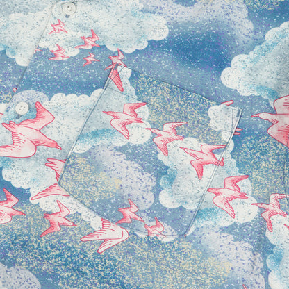 バード柄 レーヨン アロハシャツ(CLOUD AND BIRDS SHIRT)