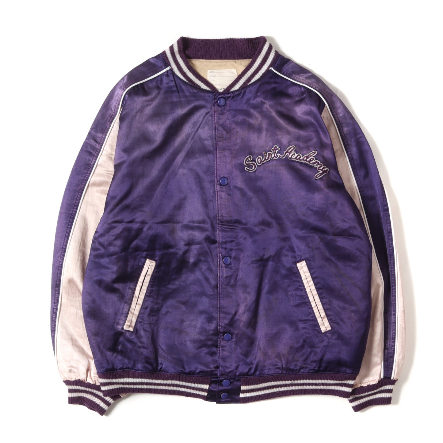 22AW ×SHERMER ACADEMY ヴィンテージ加工 サテン スタジャン(SA_SKASTADIUM JKT)
