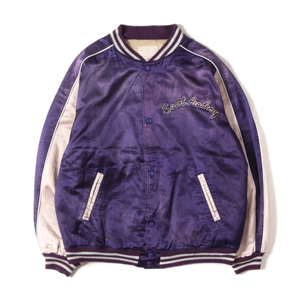 22AW ×SHERMER ACADEMY ヴィンテージ加工 サテン スタジャン(SA_SKASTADIUM JKT)