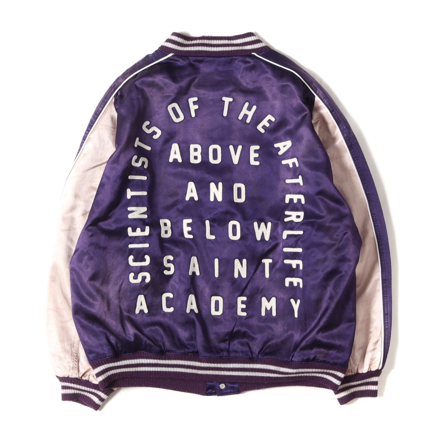 22AW ×SHERMER ACADEMY ヴィンテージ加工 サテン スタジャン(SA_SKASTADIUM JKT)