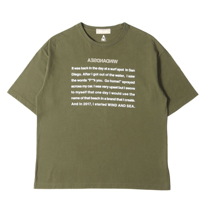 発泡プリント クルーネック Tシャツ
