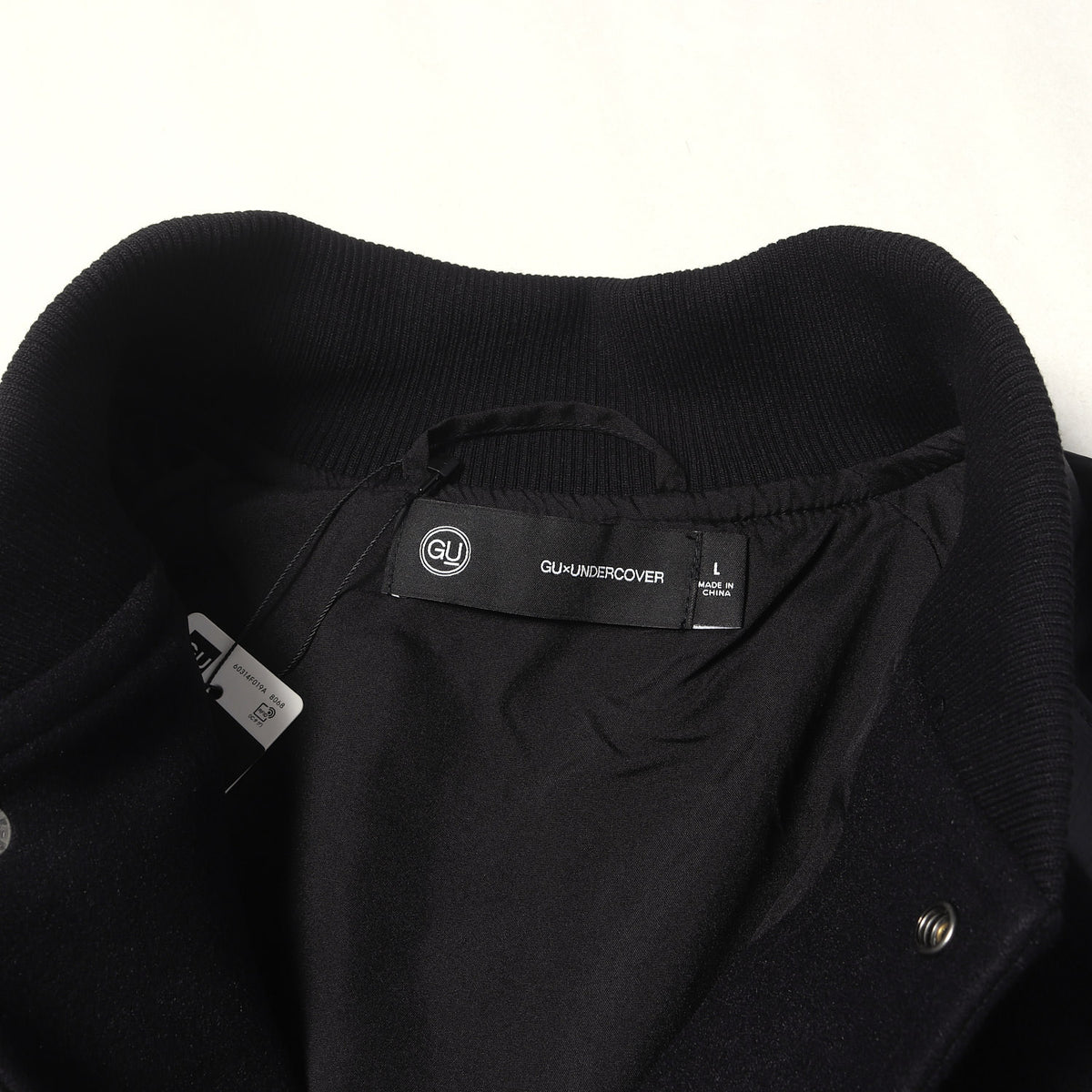 24AW ×GU 袖フェイクレザー メルトン スタジャン