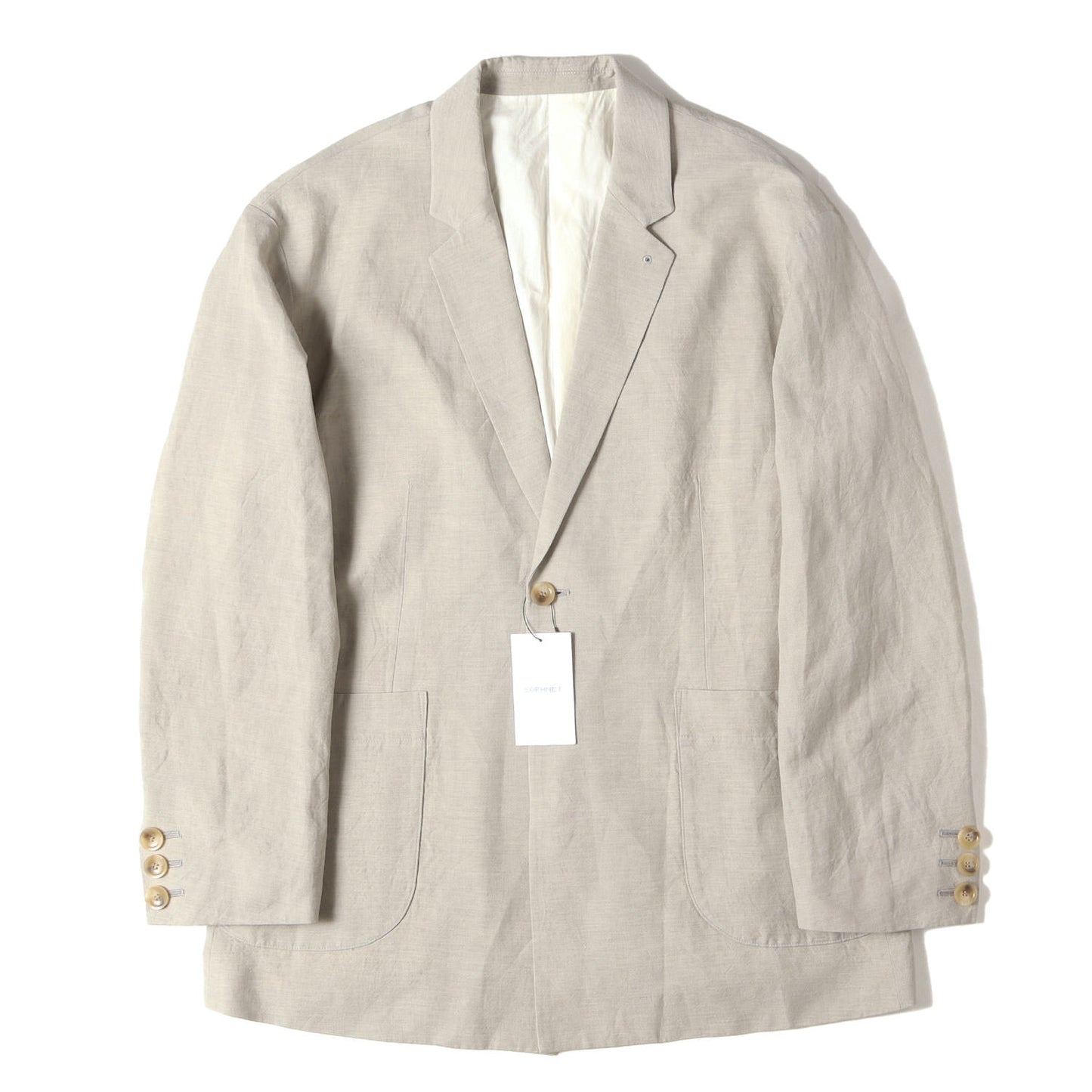 25SS リネン/ウール オーバーサイズ ブレザー / テーラードジャケット(LINEN WOOL RELAX FIT 1BUTTON BLAZER)