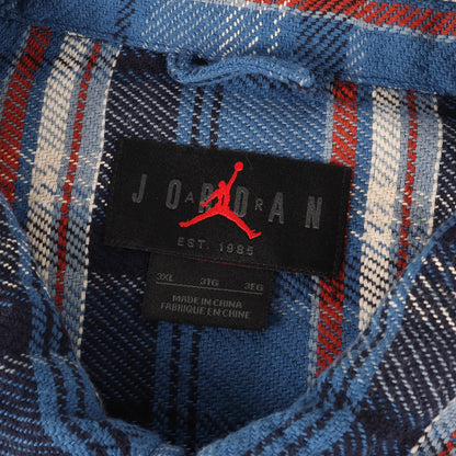 24SS ×Awake NY JORDAN ブリーチ加工 ヘビー チェックネルシャツ(M J AWNY FLANNEL)