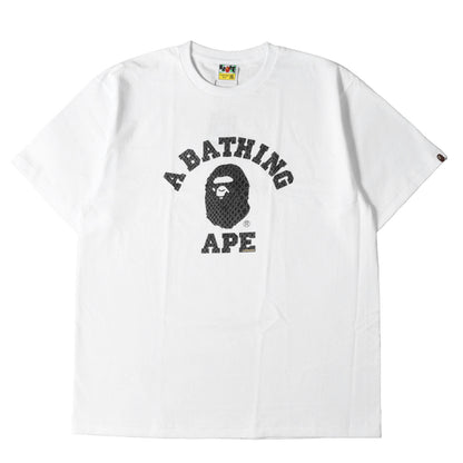 25SS ×ATMOS スネーク柄 蓄光プリント カレッジロゴ Tシャツ(G-SNK COLLEGE TEE)