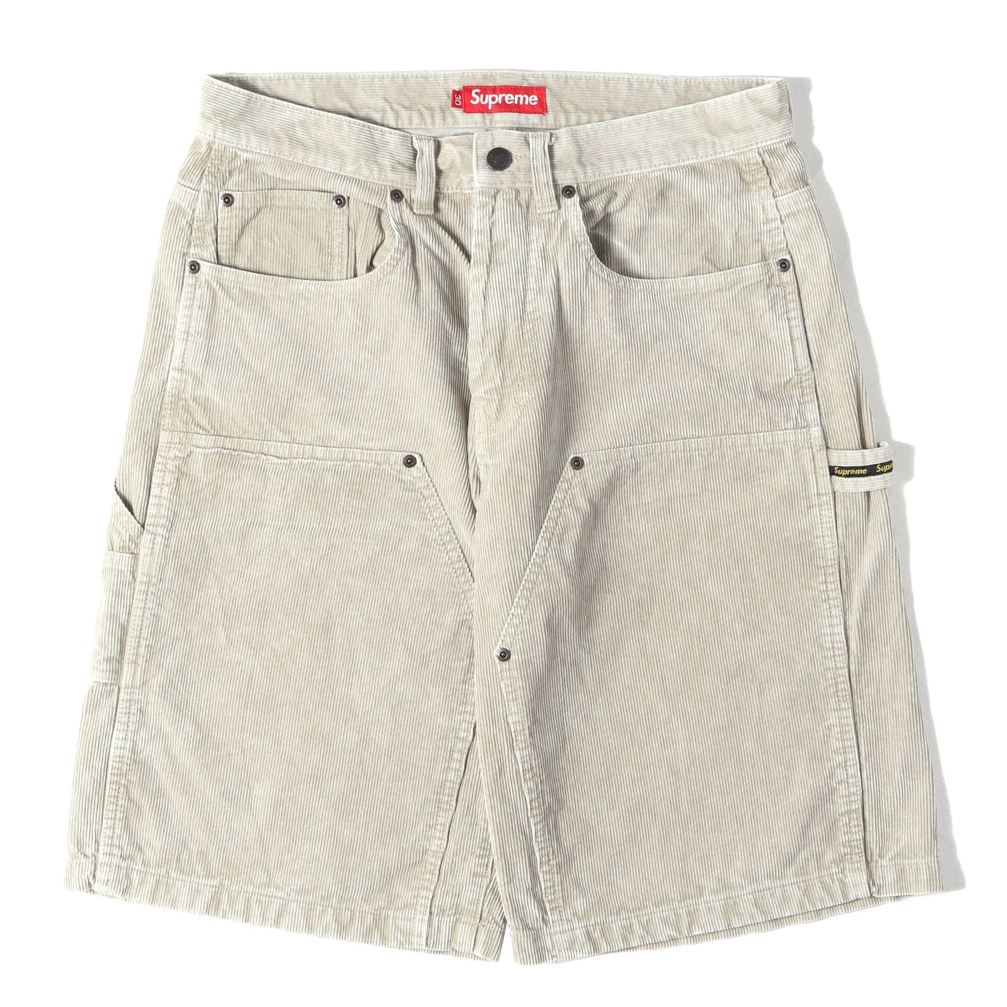 24SS ブリーチ加工 コーデュロイ ダブルニー ペインターショーツ(Washed Corduroy Double Knee Painter Short)