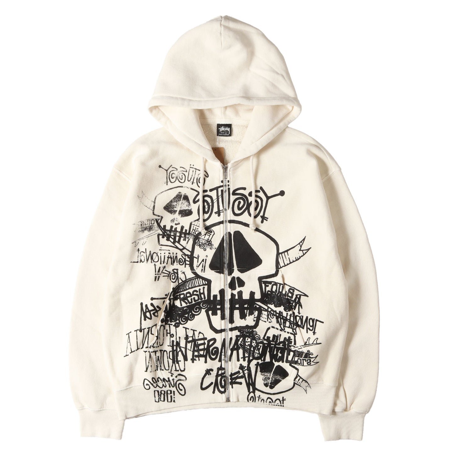 26SS スカルグラフィック フルジップ スウェットパーカー(SKULLS ZIP HOODIE PIGMENT DYED)