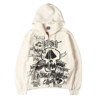 26SS スカルグラフィック フルジップ スウェットパーカー(SKULLS ZIP HOODIE PIGMENT DYED)