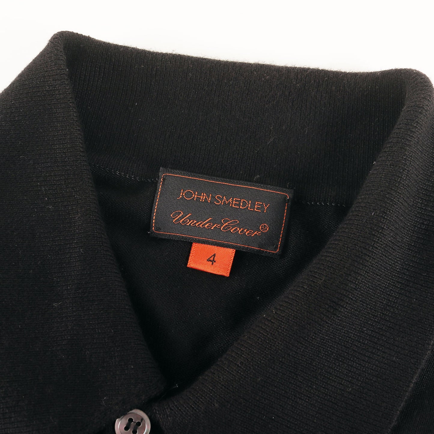 07SS purple期 × JOHN SMEDLEY ハイゲージ コットンニット 7分袖 ポロシャツ