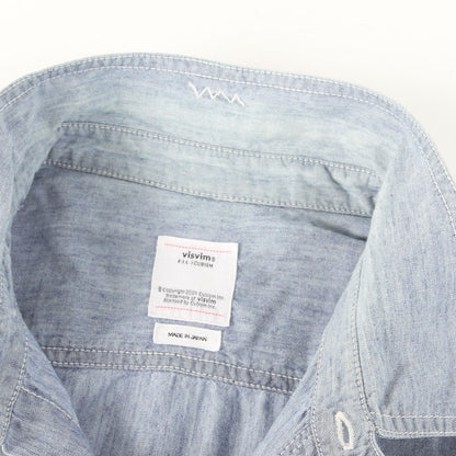 コットン/シルク シャンブレー ワークシャツ(LUMBER SHIRT)