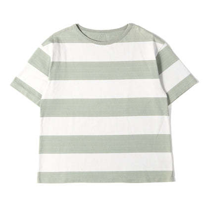 23SS オーバーサイズ ボーダー ヘビー Tシャツ(BROADER TEE S/S RUGGER)
