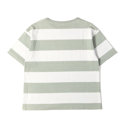 23SS オーバーサイズ ボーダー ヘビー Tシャツ(BROADER TEE S/S RUGGER)