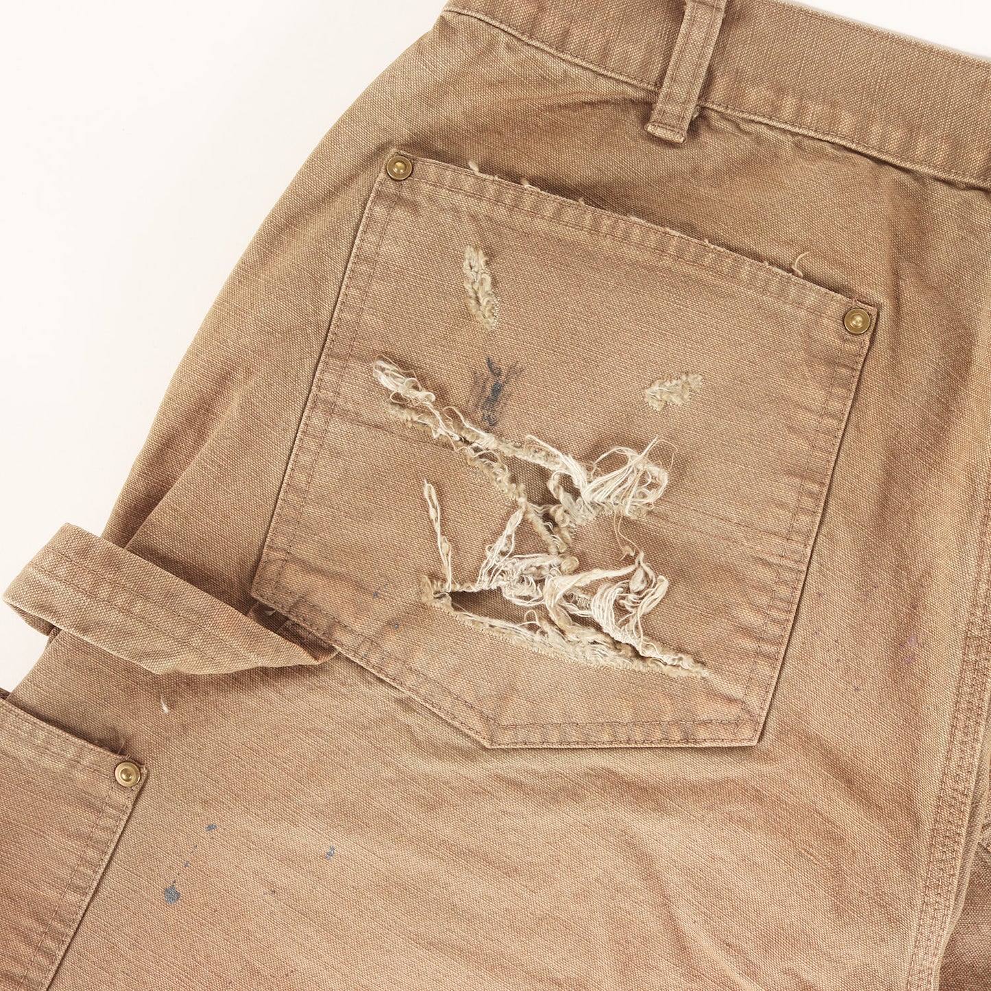 25AW ×BEAMS ヴィンテージ加工 ダブルニー ダック ペインターパンツ(DUCK PAINTER PANTS HARD AGED)