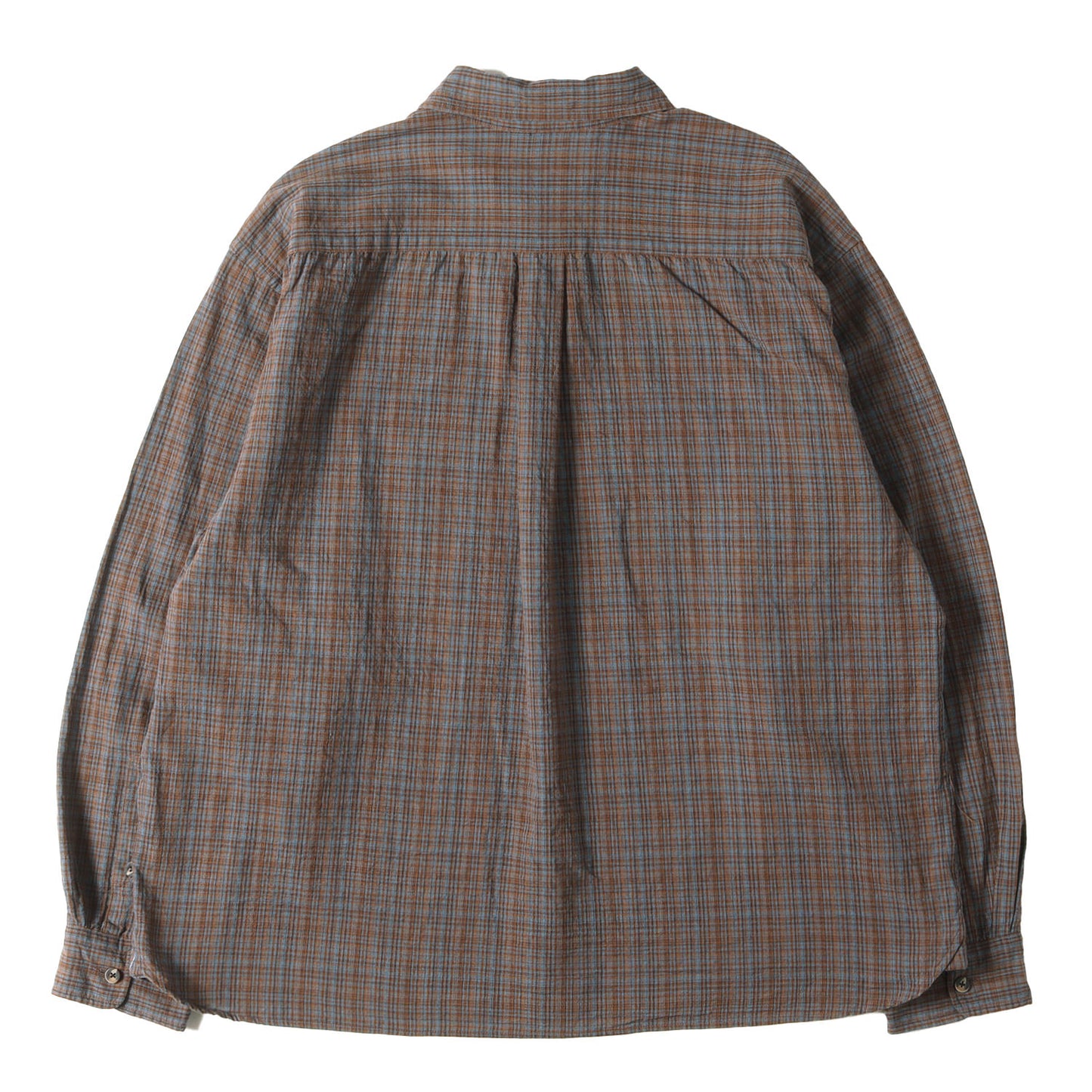25AW オーバーサイズ チェック フェイクプルオーバー シャツ(Bro Shirt)