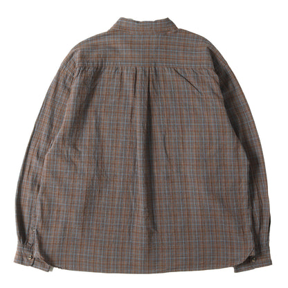25AW オーバーサイズ チェック フェイクプルオーバー シャツ(Bro Shirt)