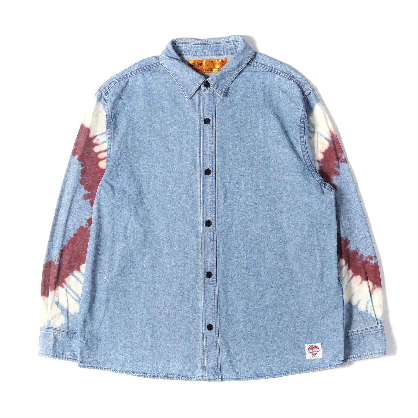 24SS タイダイ染め ウォッシュ加工 デニムシャツ(L/S TIE DYE SLEEVE DENIM SHIRT)