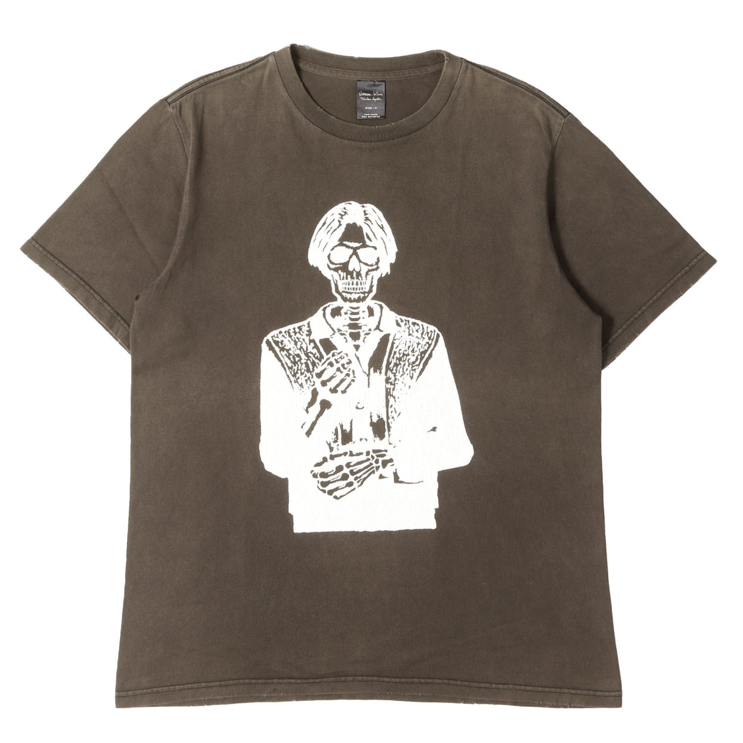 04SS ドリーム期 ダメージ加工 テレヴィジョン トム・ヴァーレイン スカル Tシャツ
