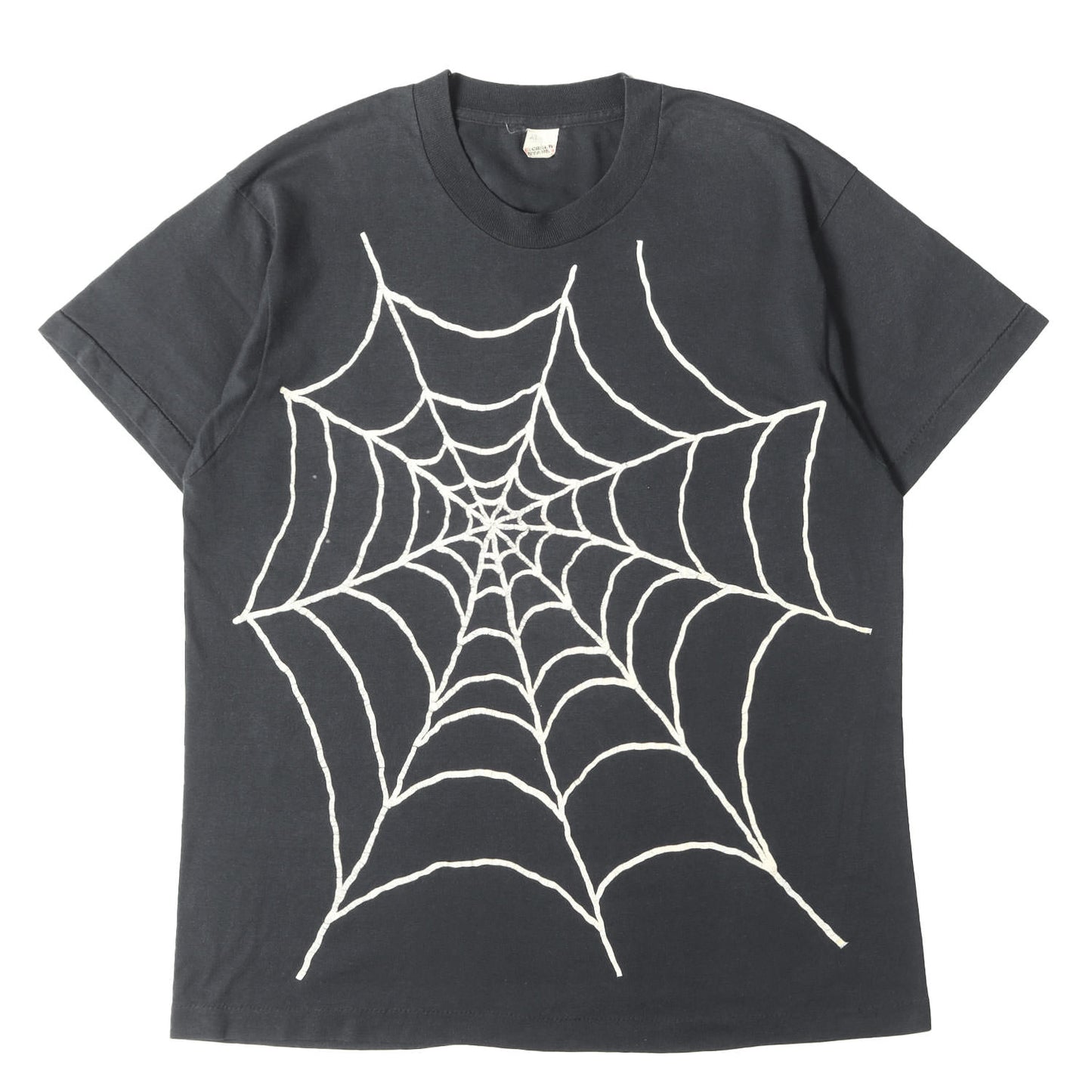 [ビッグサイズ スペシャル] 80s スパイダーウェブ クモの巣 蓄光プリント Tシャツ / USA製 SCREEN STARS