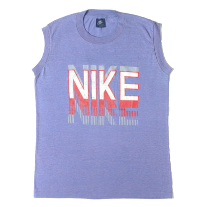 [希少 紺タグ] 80s ロゴプリント ノースリーブ Tシャツ USA製