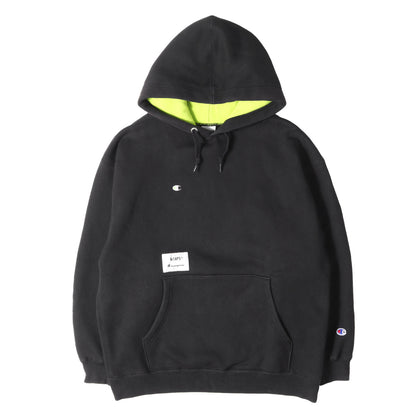 22AW ×Champion ロゴ刺繍 スウェットパーカー(ACADEMY / HOODED / CTPL)