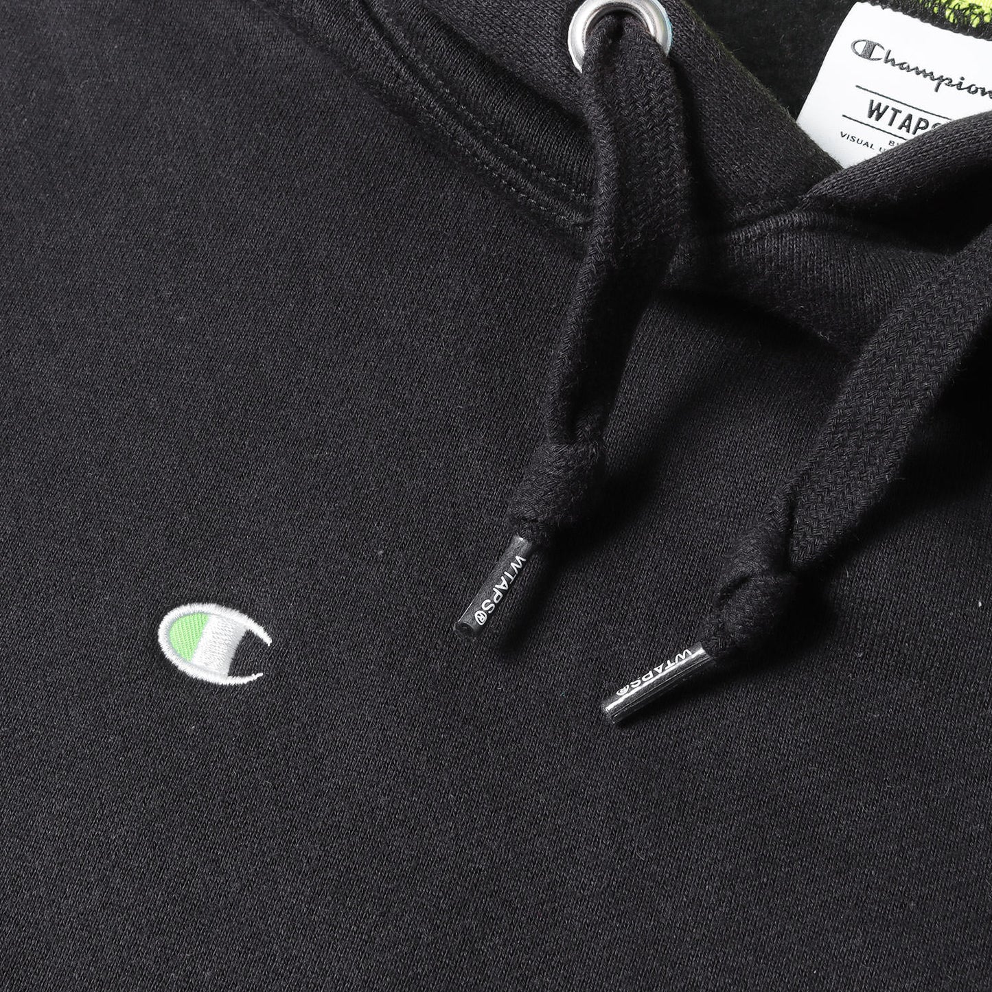 22AW ×Champion ロゴ刺繍 スウェットパーカー(ACADEMY / HOODED / CTPL)
