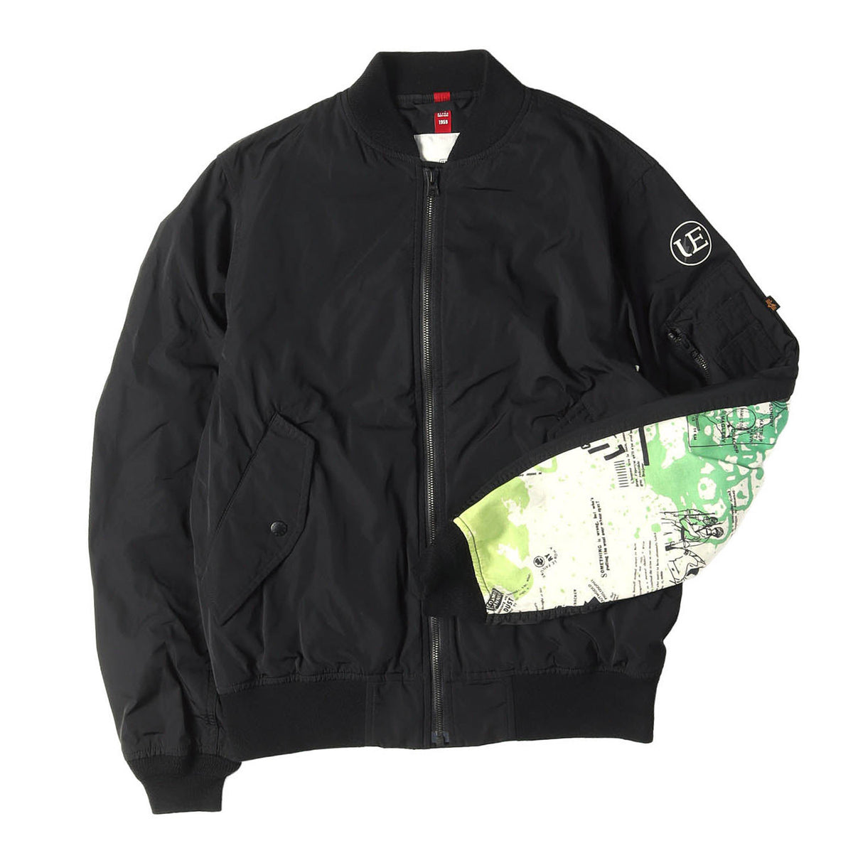21SS ×fragment design ×ASGER JORN ×ALPHA 袖カスタム MA-1 フライトジャケット(MA-1 JACKET)