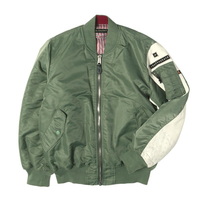 the Shepherd ×fragment design ×ALPHA 袖レザー MA-1 ボンバージャケット