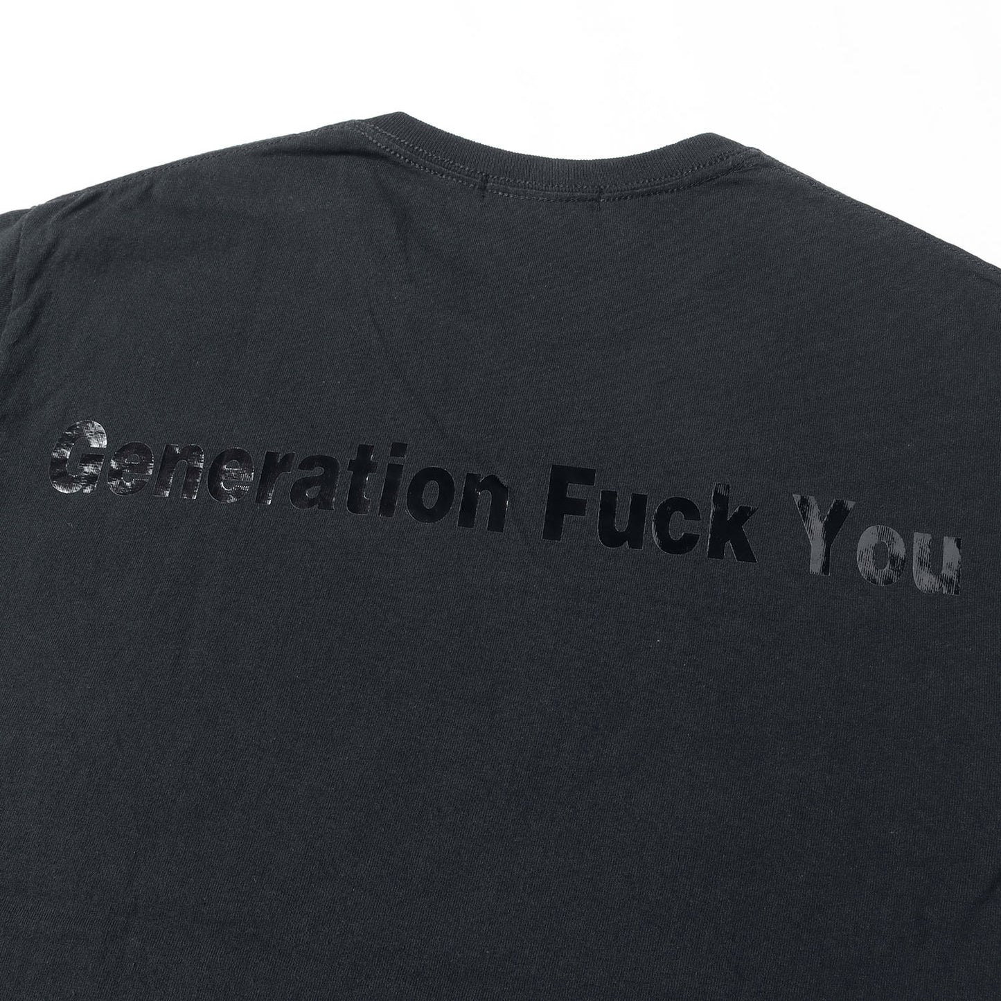 00s Generation Fuck Youロゴ クルーネック Tシャツ