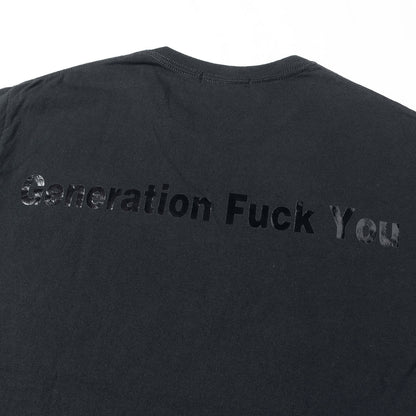 00s Generation Fuck Youロゴ クルーネック Tシャツ