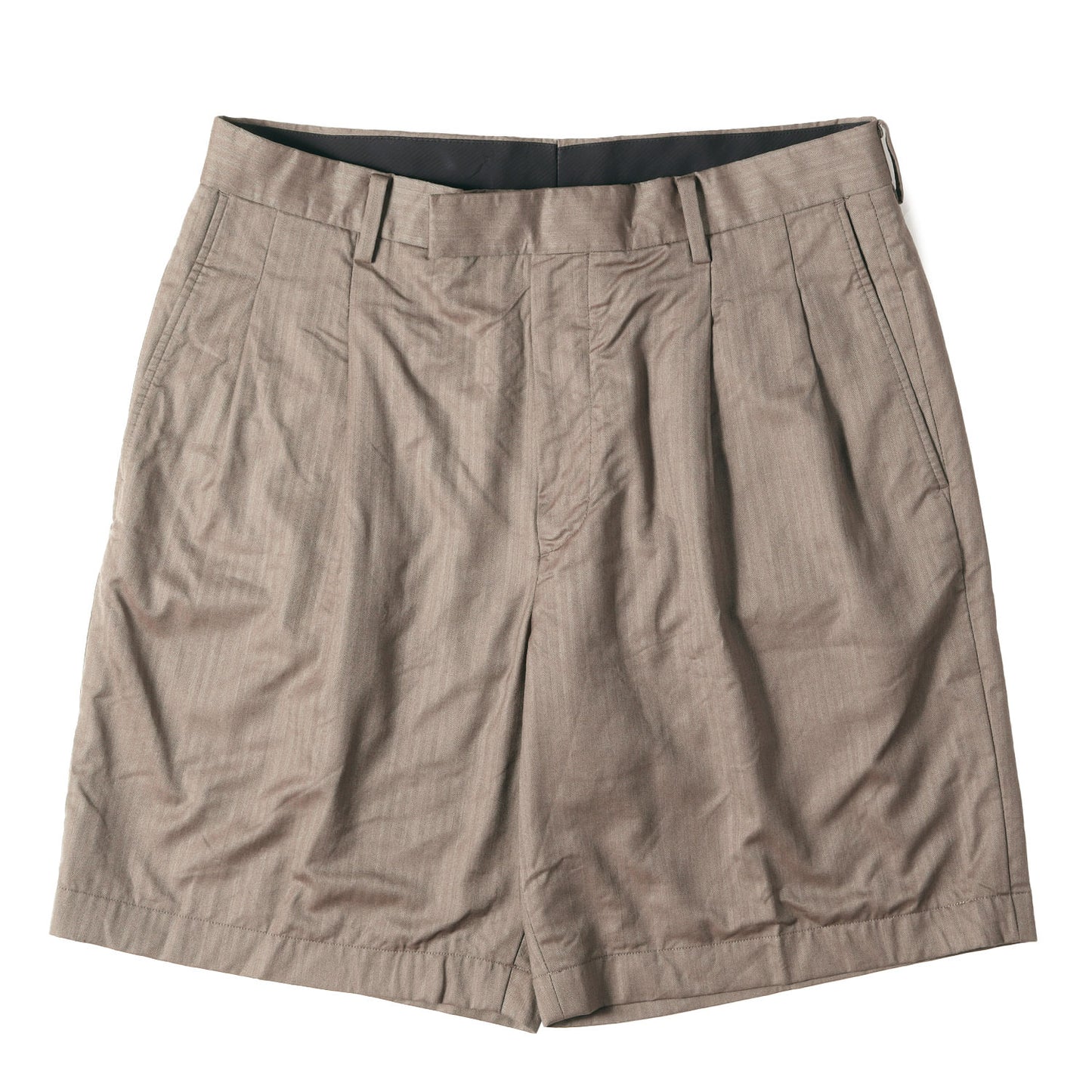 ×Ermenegildo Zegna ヘリンボーンウール 2タック スラックス ショーツ